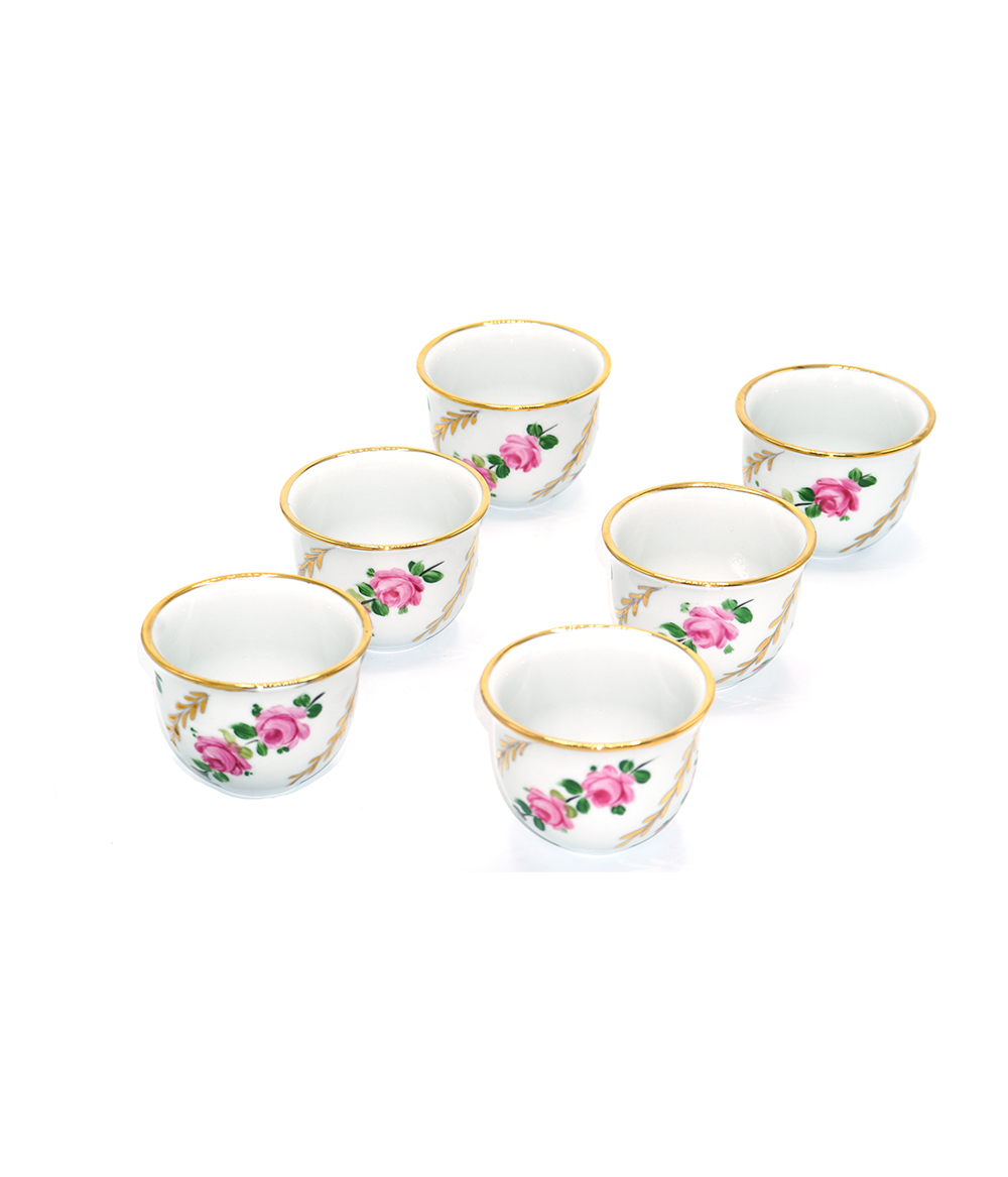 Pink Flower Arabic Cups
