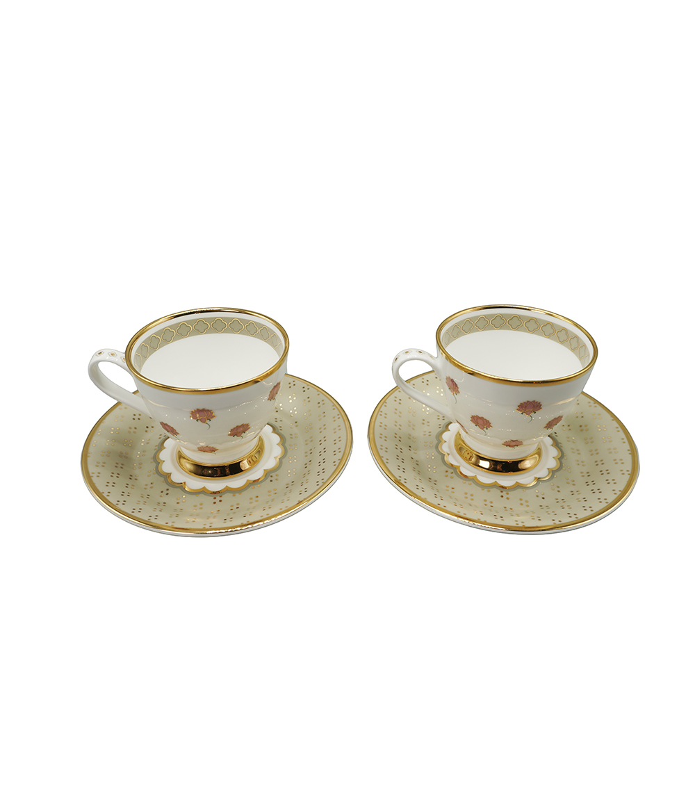 Tea Cup And Saucer Pichwai  (Set of 2)